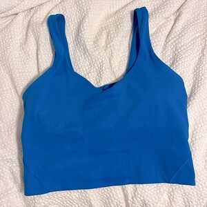 Lululemon align blue crop tank with built-in bra